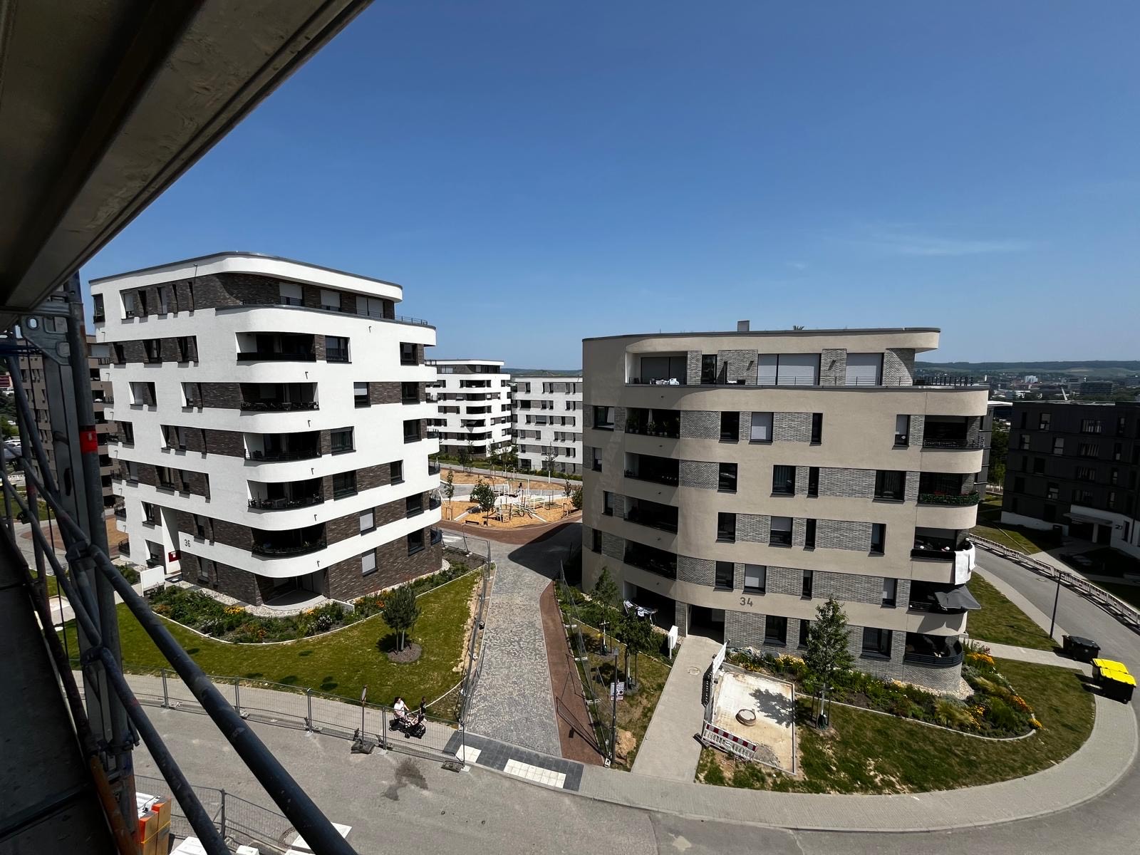 Osiedle nowoczesnych bloków budownictwo